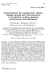 Báo cáo sinh học: "Nomenclature  for naming  loci, alleles, linkage groups and chromosomes to be used in poultry genome publications and  databases"