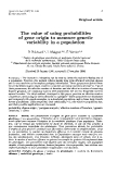 Báo cáo sinh học: " The value of using probabilities of gene origin to measure genetic variability in a population"