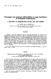 báo cáo khoa học: "Phenotypic  and  genotypic differentiation in cage populations of Drosophila melanogaster development, thorax size and weight"