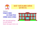 Khái niệm phân tích chính sách