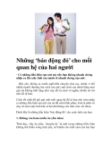 Những ‘báo động đỏ’ cho mối quan hệ của hai người 