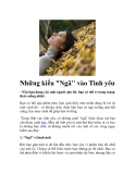 Những kiểu "Ngã" vào Tình yêu 