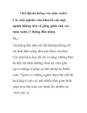 Chớ dại ăn kiêng vào mùa xuân! 