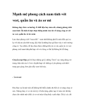 Mạnh mẽ phong cách nam tính với vest, quần âu và áo sơ mi