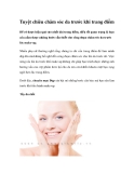 Tuyệt chiêu chăm sóc da trước khi trang điểm