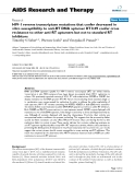 Báo cáo y học: " HIV-1 reverse transcriptase mutations that confer decreased in vitro susceptibility to anti-RT DNA aptamer RT1t49 confer cross resistance to other anti-RT aptamers but not to standard RT inhibitors"