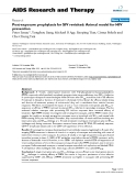 Báo cáo y học: "Post-exposure prophylaxis for SIV revisited: Animal model for HIV prevention"