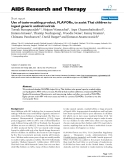 Báo cáo y học: "Use of taste-masking product, FLAVORx, to assist Thai children to ingest generic antiretrovirals"