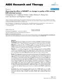 Báo cáo y học: "Assessing the effect of HAART on change in quality of life among HIV-infected women."