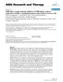 Báo cáo y học: "LMP-420, a small-molecule inhibitor of TNF-alpha, reduces replication of HIV-1 and Mycobacterium tuberculosis in human cell"