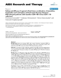 Báo cáo y học: " Safety and efficacy of a generic fixed-dose combination of stavudine, lamivudine and nevirapine antiretroviral therapy between HIV-infected patients with baseline CD4 "