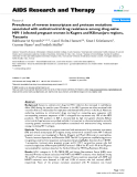 Báo cáo y học: ": Prevalence of reverse transcriptase and protease mutations associated with antiretroviral drug resistance among drug-naïve HIV-1 infected pregnant women in Kagera and Kilimanjaro regions, Tanzania"