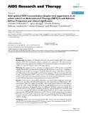 Báo cáo y học: "Sub-optimal CD4 reconstitution despite viral suppression in an urban cohort on Antiretroviral Therapy (ART) in sub-Saharan Africa: Frequency and clinical significance"