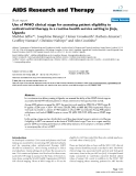 Báo cáo y học: "Use of WHO clinical stage for assessing patient eligibility to antiretroviral therapy in a routine health service setting in Jinja, Uganda"