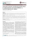 Association between transforming growth factor b1 polymorphisms and atrial fibrillation in essential hypertensive subjects