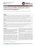 In vitro and ex vivo effect of hyaluronic acid on erythrocyte flow properties