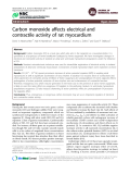 Báo cáo y học: "Carbon monoxide affects electrical and contractile activity of rat myocardium"