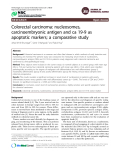 Báo cáo y học: " Colorectal carcinoma: nucleosomes, carcinoembryonic antigen and ca 19-9 as apoptotic markers; a comparative study"