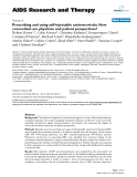 Báo cáo y học: "Prescribing and using self-injectable antiretrovirals: How concordant are physician and patient perspectives?"