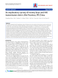 Báo cáo y học: " An exploratory survey of money boys and HIV transmission risk in Jilin Province, PR China"