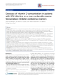 Báo cáo y học: " Decrease of vitamin D concentration in patients with HIV infection on a non nucleoside reverse transcriptase inhibitor-containing regimen"