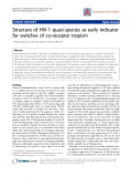 Báo cáo y học: "Structure of HIV-1 quasi-species as early indicator for switches of co-receptor tropis"