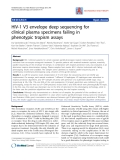 Báo cáo y học: "HIV-1 V3 envelope deep sequencing for clinical plasma specimens failing in phenotypic tropism assays"
