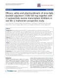 Báo cáo y học: " Efficacy, safety and pharmacokinetic of once-daily boosted saquinavir (1500/100 mg) together with 2 nucleos(t)ide reverse transcriptase inhibitors in real life: a multicentre prospective study"