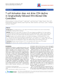 Báo cáo y học: "T cell Activation does not drive CD4 decline in longitudinally followed HIV-infected Elite Controllers"