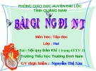 Giáo án điện tử Tập đọc lớp 2: Nôi quy đảo khỉ