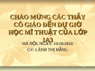 Giáo án điện tử tiểu học: Mỹ thuật lớp 1