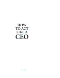 how to act like a ceo 10 rules for getting to the top and staying there phần 1