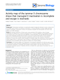 Báo cáo y học: "Activity map of the tammar X chromosome shows that marsup"