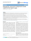 Báo cáo y học: "Phylogenetic assessment of alignments reveals neglected tree signal in gaps"