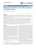 Báo cáo y học: "Widespread remodeling of mid-coding sequence nucleosomes by Isw"