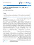 Báo cáo y học: "Modeling non-uniformity in short-read rates in RNA-Seq data"