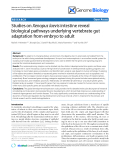 Báo cáo y học: "tudies on Xenopus laevis intestine reveal biological pathways underlying vertebrate gut adaptation from embryo to adult"