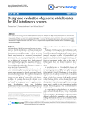 Báo cáo y học: "Design and evaluation of genome-wide libraries for RNA interference screens"