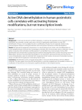 Báo cáo y học: "Active DNA demethylation in human postmitotic cells correlates with activating histone modifications, but not transcription levels"