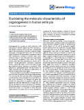 Báo cáo y học: "Elucidating the molecular characteristics of organogenesis in human embryos"