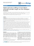 Báo cáo y học: "Digital expression profiling of novel diatom transcripts provides insight into their biological functions"