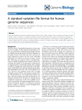 Báo cáo y học: " A standard variation file format for human genome sequence"