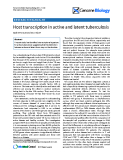 Báo cáo y học: "Host transcription in active and latent tuberculosis"