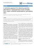 Báo cáo y học: "A statistical approach for detecting genomic aberrations in heterogeneous tumor samples from single nucleotide polymorphism genotyping data"