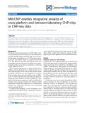 Báo cáo y học: " MM-ChIP enables integrative analysis of cross-platform and between-laboratory ChIP-chip or ChIP-seq data"