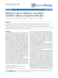 Báo cáo y học: "Dating the age of admixture via wavelet transform analysis of genome-wide data."