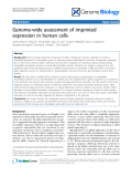 Báo cáo y học: "Genome-wide assessment of imprinted expression in human cells."