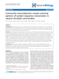 Báo cáo y học: "Community transcriptomics reveals universal patterns of protein sequence conservation in natural microbial communities"