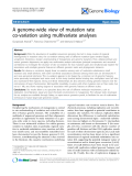 Báo cáo y học: "A genome-wide view of mutation rate co-variation using multivariate analyses"