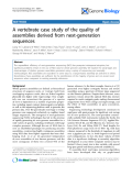 Báo cáo y học: "A vertebrate case study of the quality of assemblies derived from next-generation sequence"